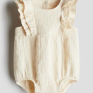 H&M Cream Ruffled Kids One Piece